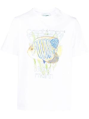 Casablanca - White Fond Merin Print T-Shirt