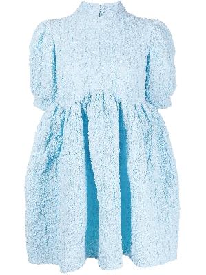 Cecilie Bahnsen - Blue Uma Smocked Mini Dress