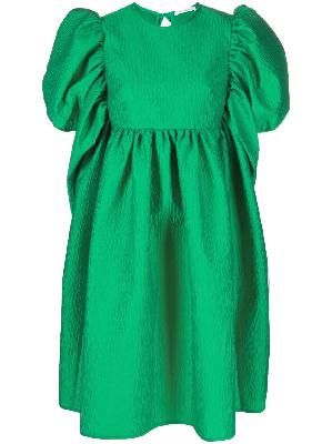 Cecilie Bahnsen - Green Dahlia Puff Sleeve Dress
