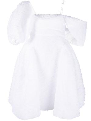 Cecilie Bahnsen - White Draped Shoulder A-Line Dress