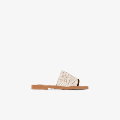 Chloé - Neutral Woody Broderie Anglaise Sandals