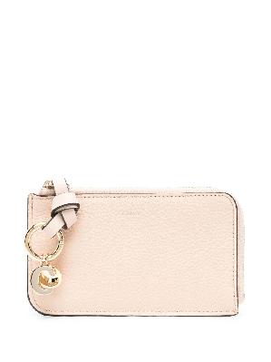 Chloé - Pink Alphabet Leather Zipped Card Holder