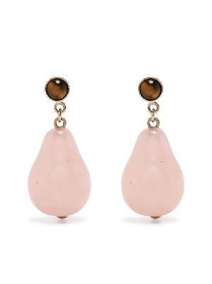 Chloé - Pink Darcey Quartz Drop Earrings