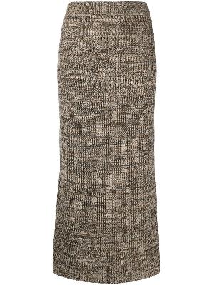 Chloé - Neutral Mouliné Knitted Skirt