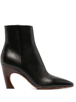 Chloé - Black Oli 85 Leather Ankle Boots