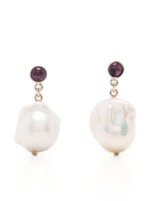 Chloé - Gold-Tone Darcey Pearl And Amethyst Drop Earrings