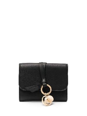 Chloé - Black Alphabet Tri-Fold Leather Wallet