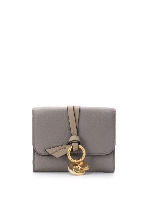 Chloé - Grey Alphabet Tri-Fold Leather Wallet