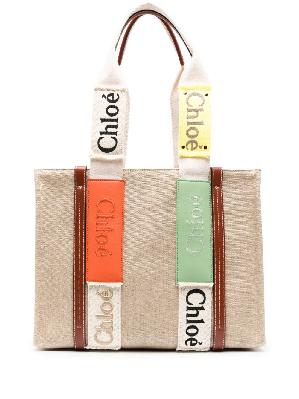 Chloé - Neutral Woody Medium Tote Bag