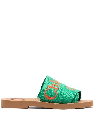 Chloé - Green Woody Flat Sandals