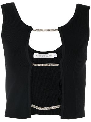Christopher Esber - Black Lattice Knitted Vest Top