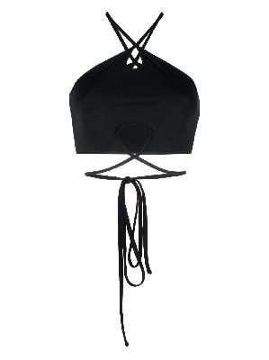 Christopher Esber - Black Halterneck Bikini Top
