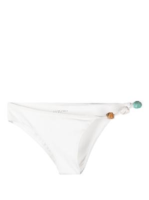 Christopher Esber - White Crystal Strap Bikini Bottoms
