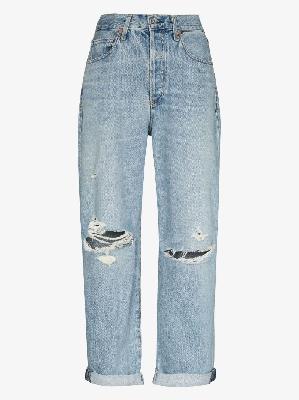 Citizens Of Humanity - Blue Dylan Distressed Straight Leg Jeans
