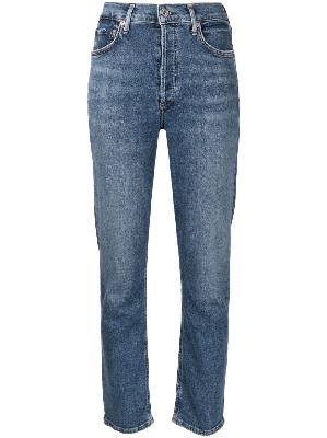 Citizens Of Humanity - Blue Charlotte High Waist Straight Leg Jeans