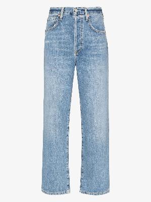 Citizens Of Humanity - Blue Emery Straight Leg Cropped Jeans