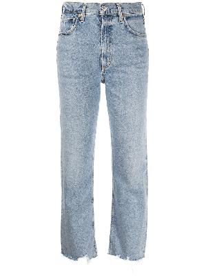 Citizens Of Humanity - Blue Daphne Cropped Straight-Leg Jeans