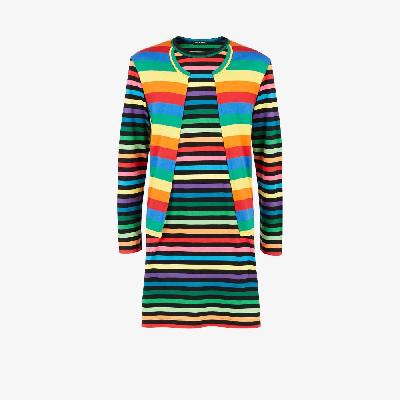 Comme Des Garçons Homme Plus - Rainbow Stripe Layered Cotton T-Shirt