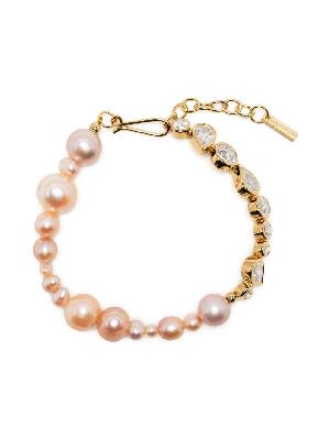 Completedworks - Gold Vermeil Float Pearl And Crystal Bracelet