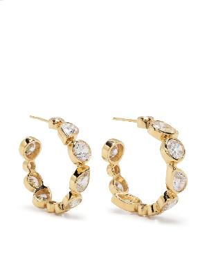 Completedworks - Gold-Plated Crystal Embellished Hoop Earrings