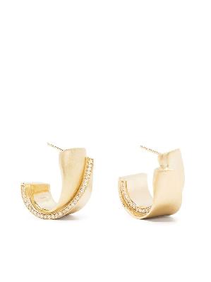 Completedworks - Gold-Plated Topaz Hoop Earrings