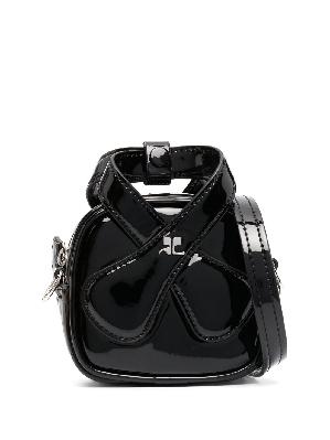 Courrèges - Black Loop Patent Faux Leather Mini Bag