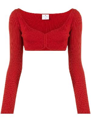 Courrèges - Red Knitted Crop Top