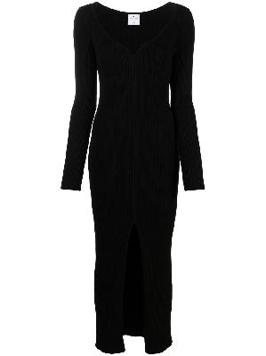 Courrèges - Black Ribbed-Knit Dress