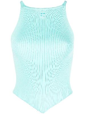 Courrèges - Ribbed-Knit Pointed-Hem Tank Top