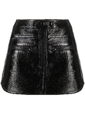 Courrèges - Black Biker Vinyl Mini Skirt