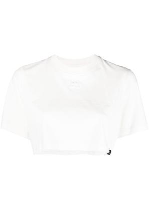 Courrèges - White Crew Neck Cropped T-Shirt