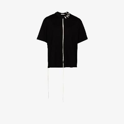 Craig Green - Black Lace-Up Cotton T-Shirt