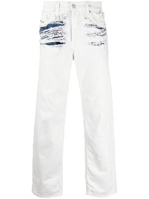 Diesel - White Layered Distressed Finish Jeans