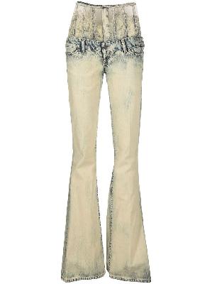 Diesel - Neutral Double Waistband Flared Jeans