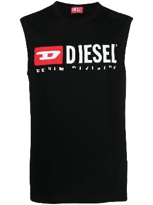 Diesel - Black T-Bisco-Divstroyed Logo Print Tank Top
