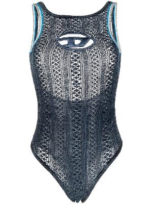 Diesel - Blue Cut-Out Knitted Bodysuit
