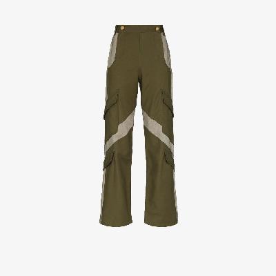 Dion Lee - Panelled Wide Leg Cargo Trousers