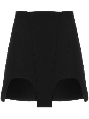 Dion Lee - Black Double Arch Mini Skirt