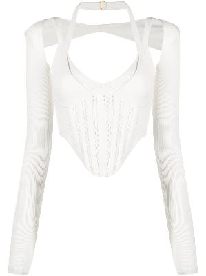 Dion Lee - Neutral Cropped Corset Top