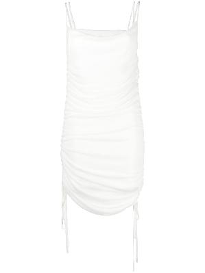 Dion Lee - White Semi-Sheer Draped Mini Dress