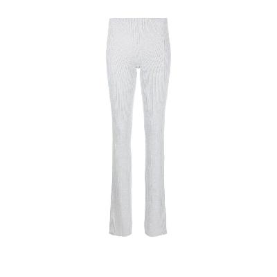 Dion Lee - Grey Ribbed Flared Trousers