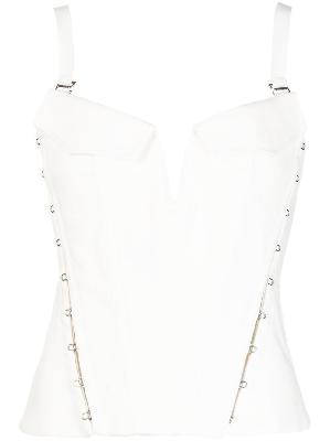 Dion Lee - White Hook Corset Top