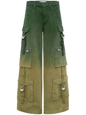 Dion Lee - Green Ombré Cargo Trousers