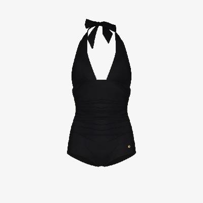 Dolce & Gabbana - Deep V-Neck Halterneck Swimsuit