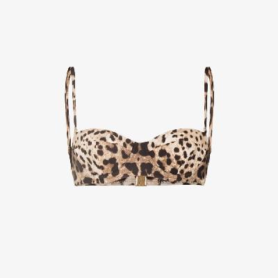 Dolce & Gabbana - Leopard Print Balconette Bikini Top