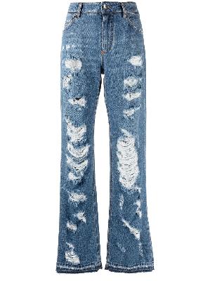 Dolce & Gabbana - Distressed High-Rise Flared Leg Jeans