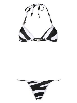 Dolce & Gabbana - Black And White Zebra Print Bikini