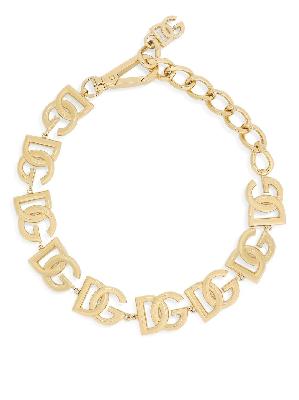Dolce & Gabbana - Gold-Plated Interlocking Logo Choker Necklace