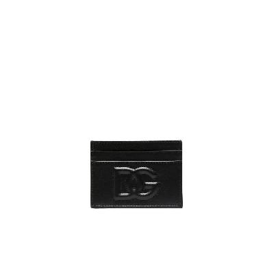 Dolce & Gabbana - Black Debossed Logo Leather Cardholder