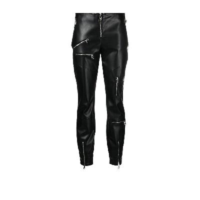Dolce & Gabbana - Black Zip Faux Leather Leggings